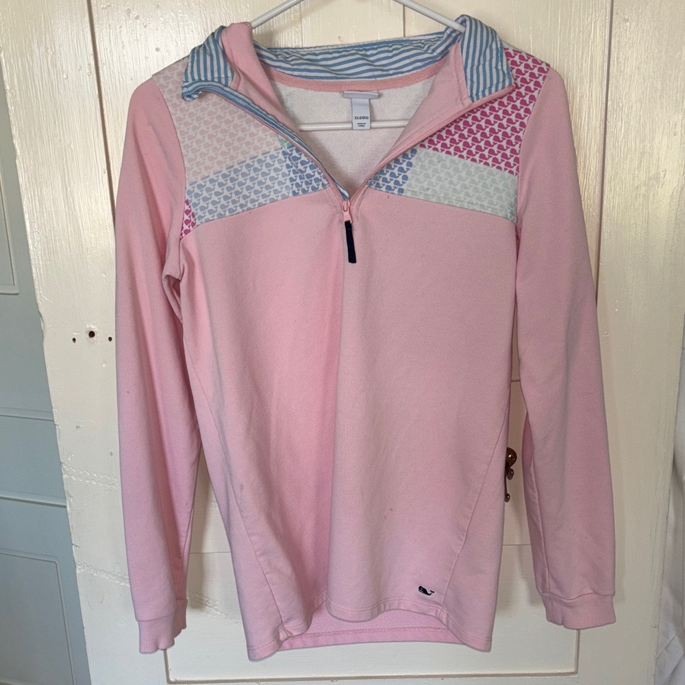 Vineyard Vines Pink Kids Jacket with Blue Accents
